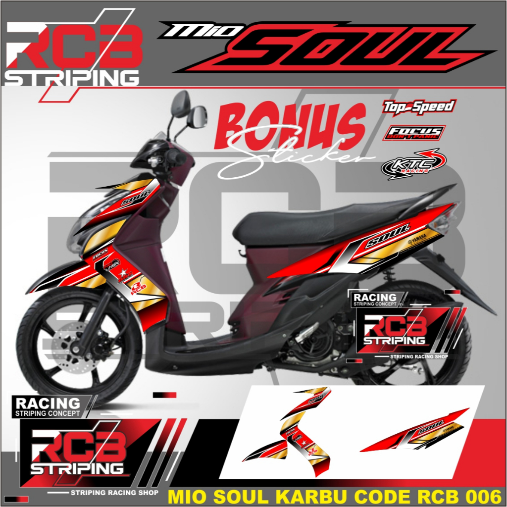 striping variasi mio soul, mio soul striping mio soul karbu , striping stiker mio soul karbu [RCB 00