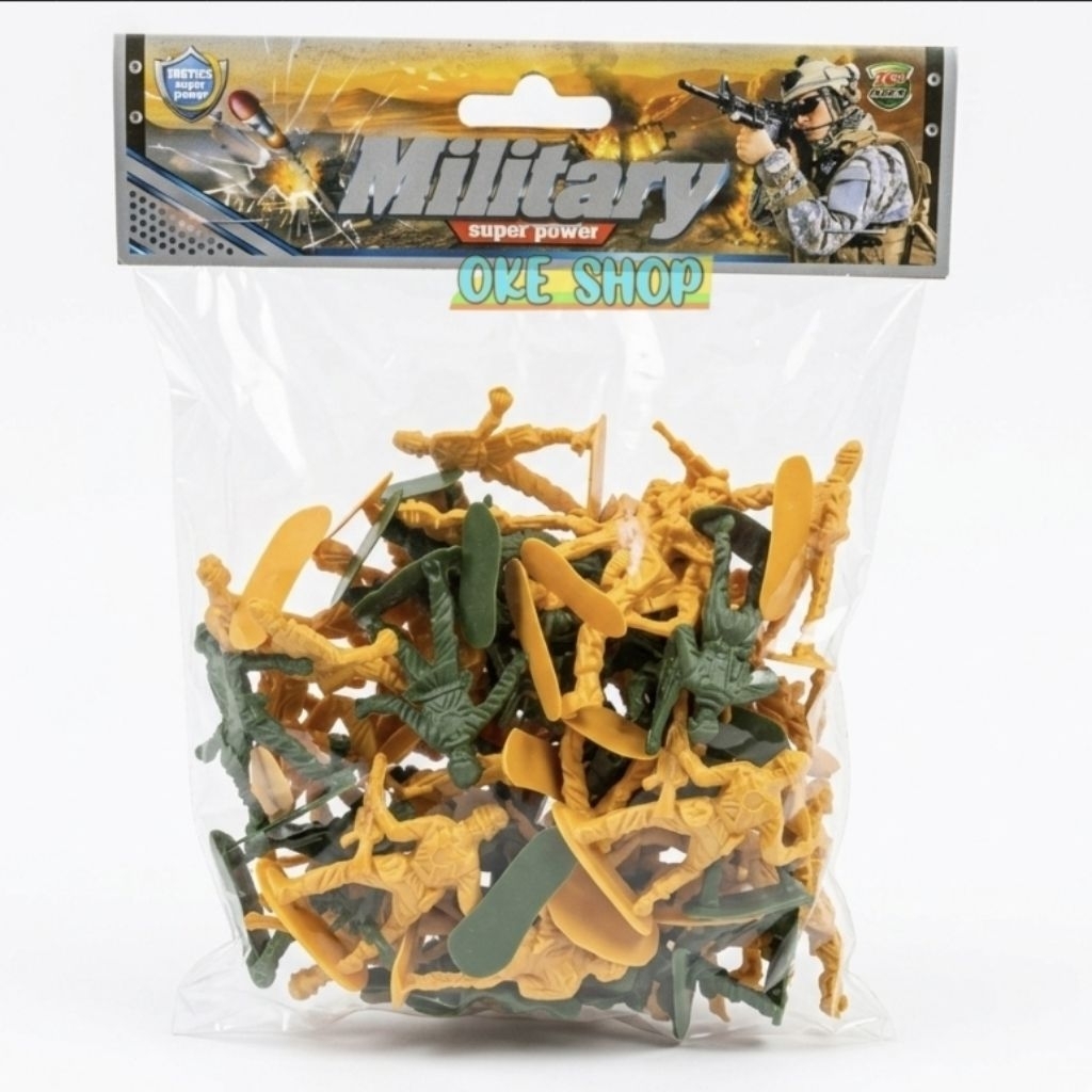 Mainan Set Tentara Plastik Military Super Power - Army Men Playset