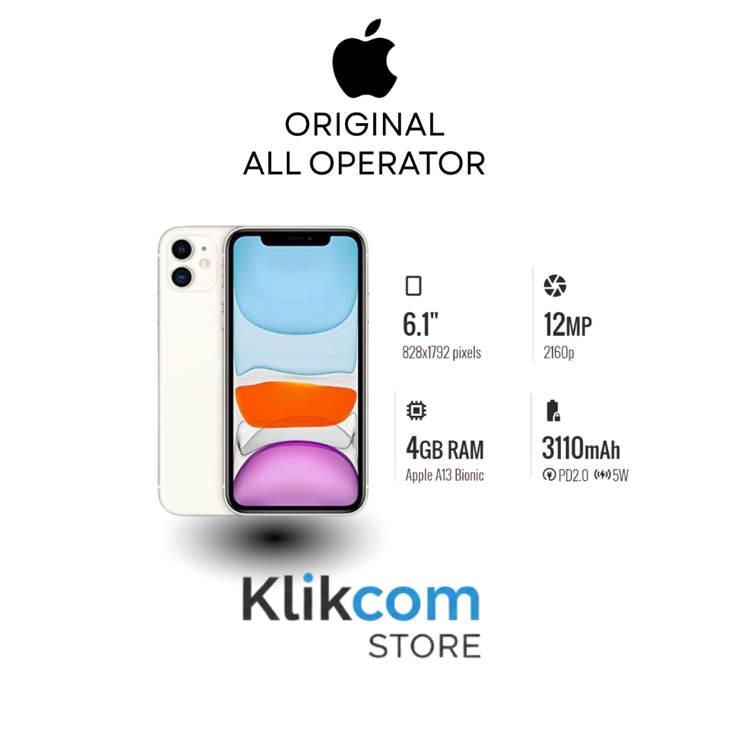 iPhone 11 Second Fullset - Original, iCloud Kosong, Kondisi Mulus