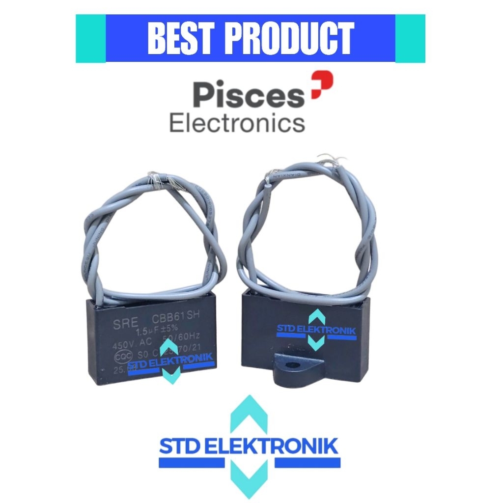 Capasitor kipas angin PISCES - kapasitor pisces kipas angin pisces  duduk ,gantung semua tipe