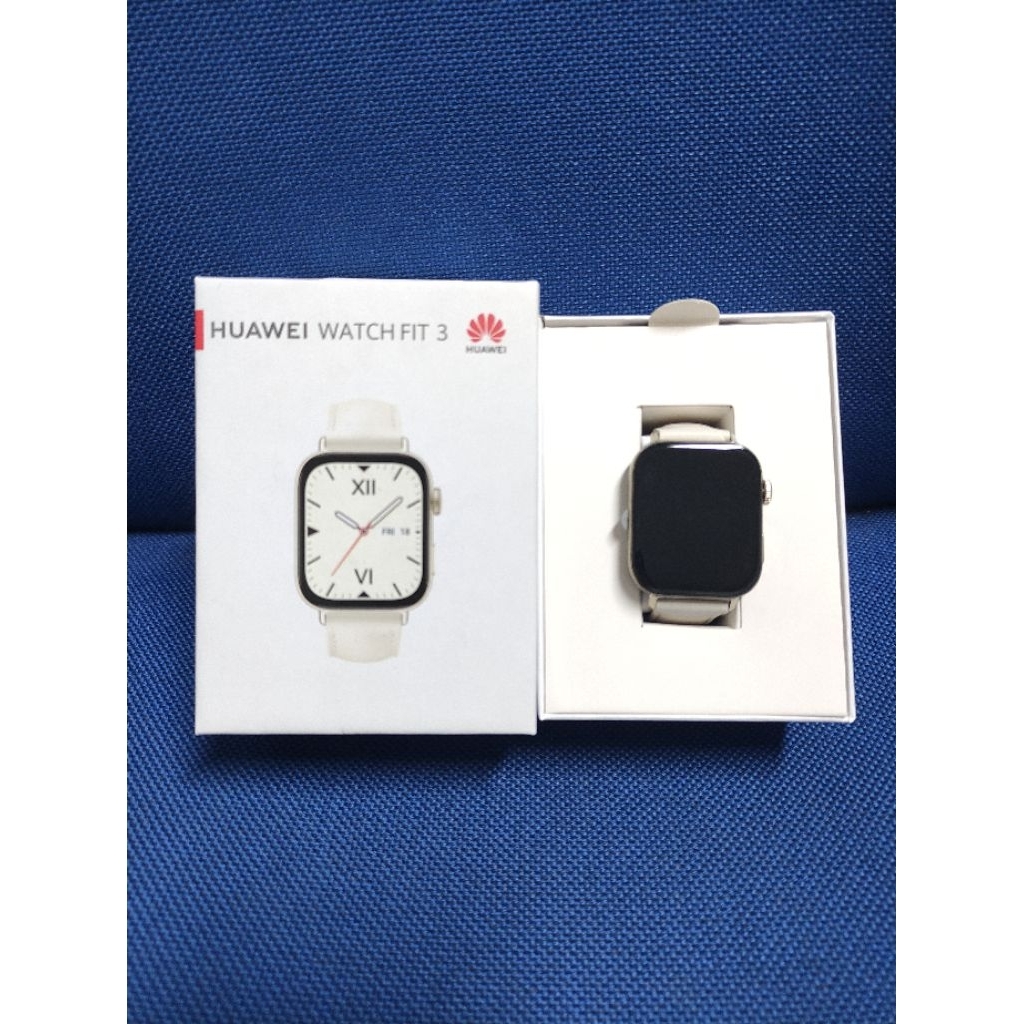 Huawei Watch Fit 3 White Leather NFC BNOB Garansi Resmi