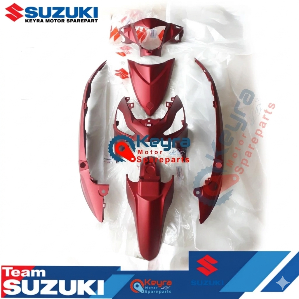 BODY SET HALUS SUZUKI ADDRESS MERAH DOP ORI SGP