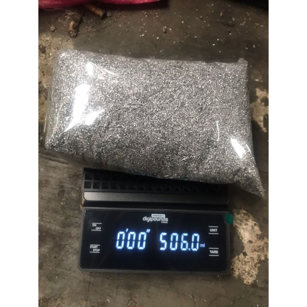 Ecoliving_ Aluminium Gram Bahan Orgonite Casting Alumunium Lebur Sisa Cnc