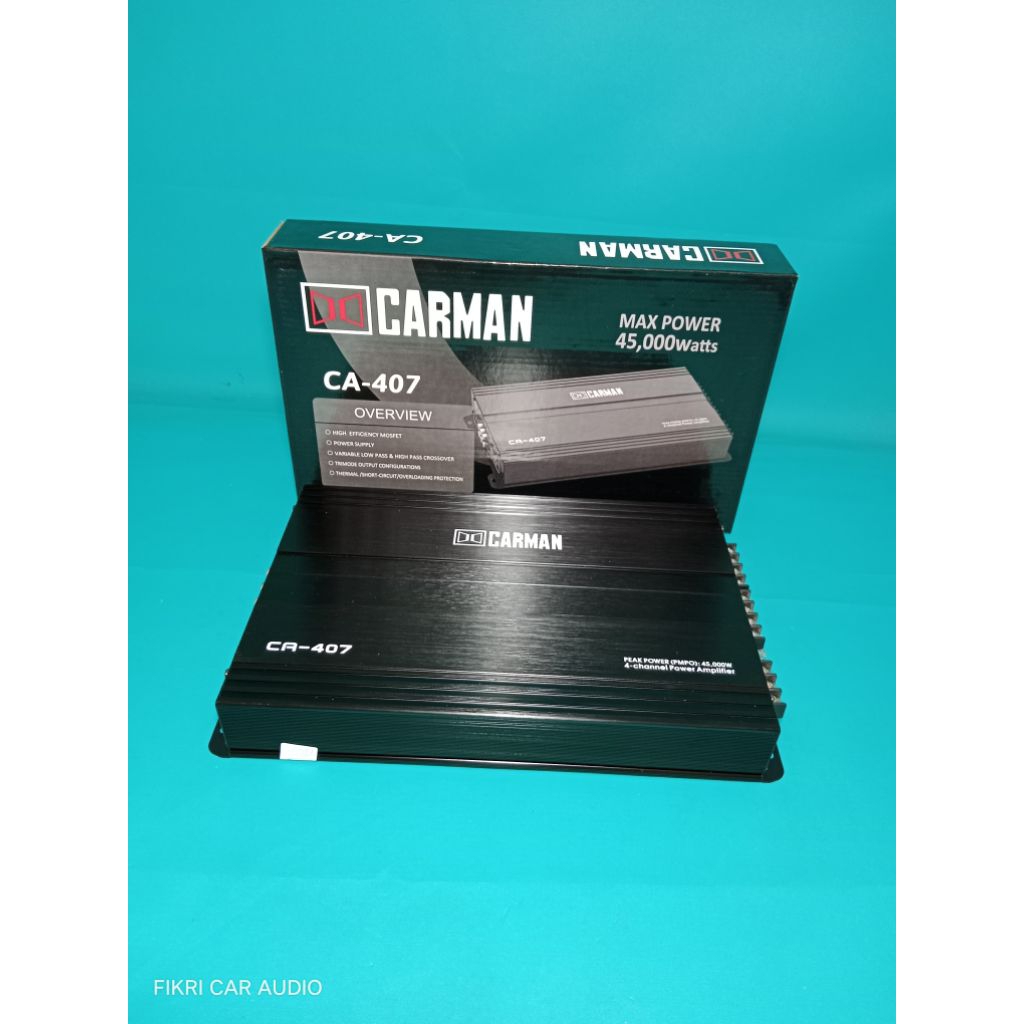 Power CARMAN seri CA-407 / Power Amplifier 4Channel 45.000Watt Audio Mobil