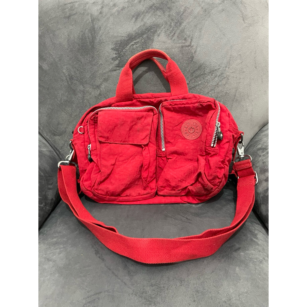 KIPLING SLING BAG RED ORIGINAL PRELOVED