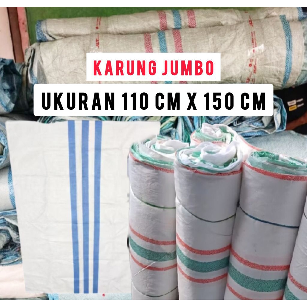 karung bekas jumbo plastik uk 110x150 kualitas bagus