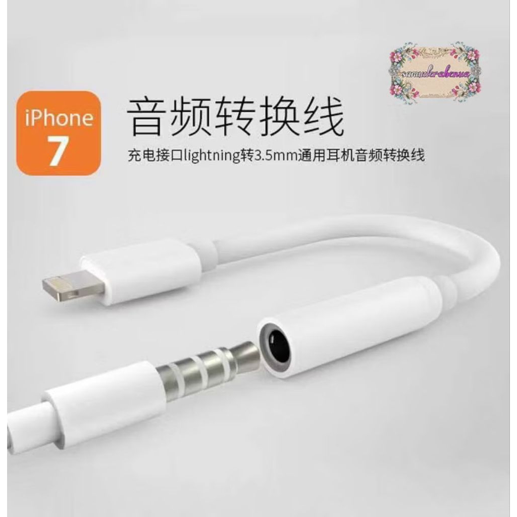 Converter Sambungan Headset Lightning Jack 3.5MM Sambungan Headset Lightning iPhone