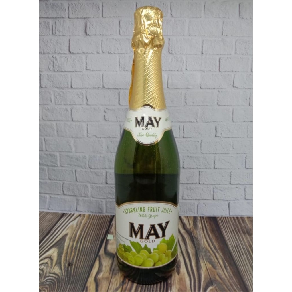 MAY GOLD SPARKLING FRUIT JUICE WHITE GRAPE 750ml
