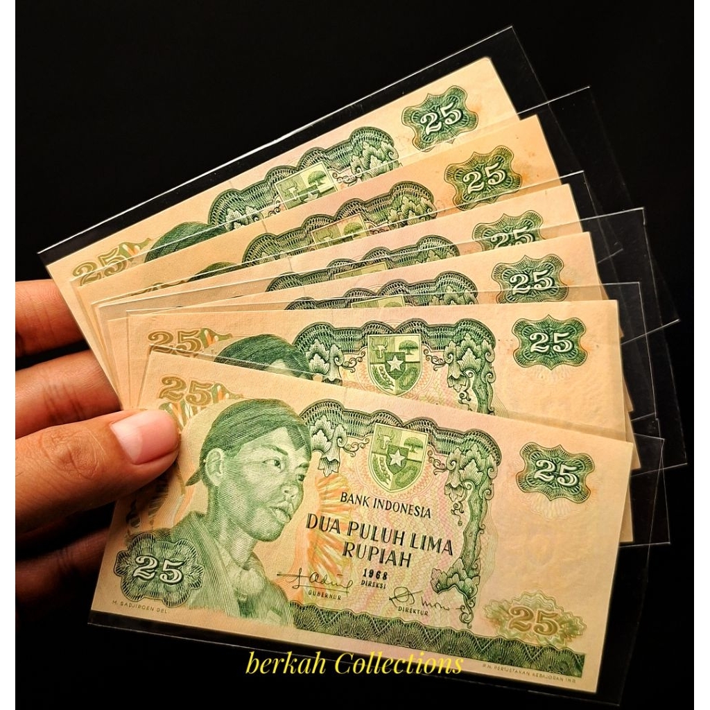 uang kuno 25 rupiah seri sudirman tahun 1968