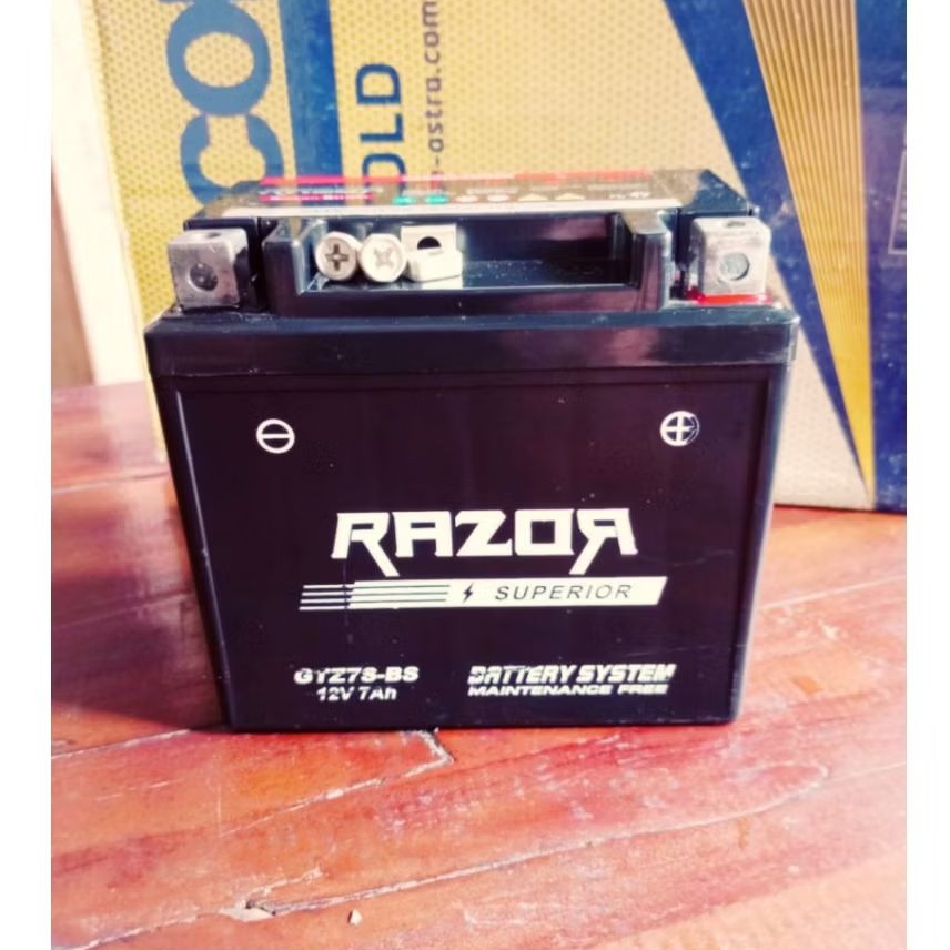 Jual Aki Motor RAZOR GTZ7S-BS Second Baterry Sistem aki Vario new,KLX,PCX,Crf,Aerox