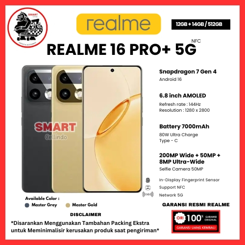 HP REALME 16 PRO+ 5G 12/512GB, 16 PRO 5G 12/256GB, 15 PRO 5G 12/512GB & 15 PRO 5G 12/256GB (BNIB)