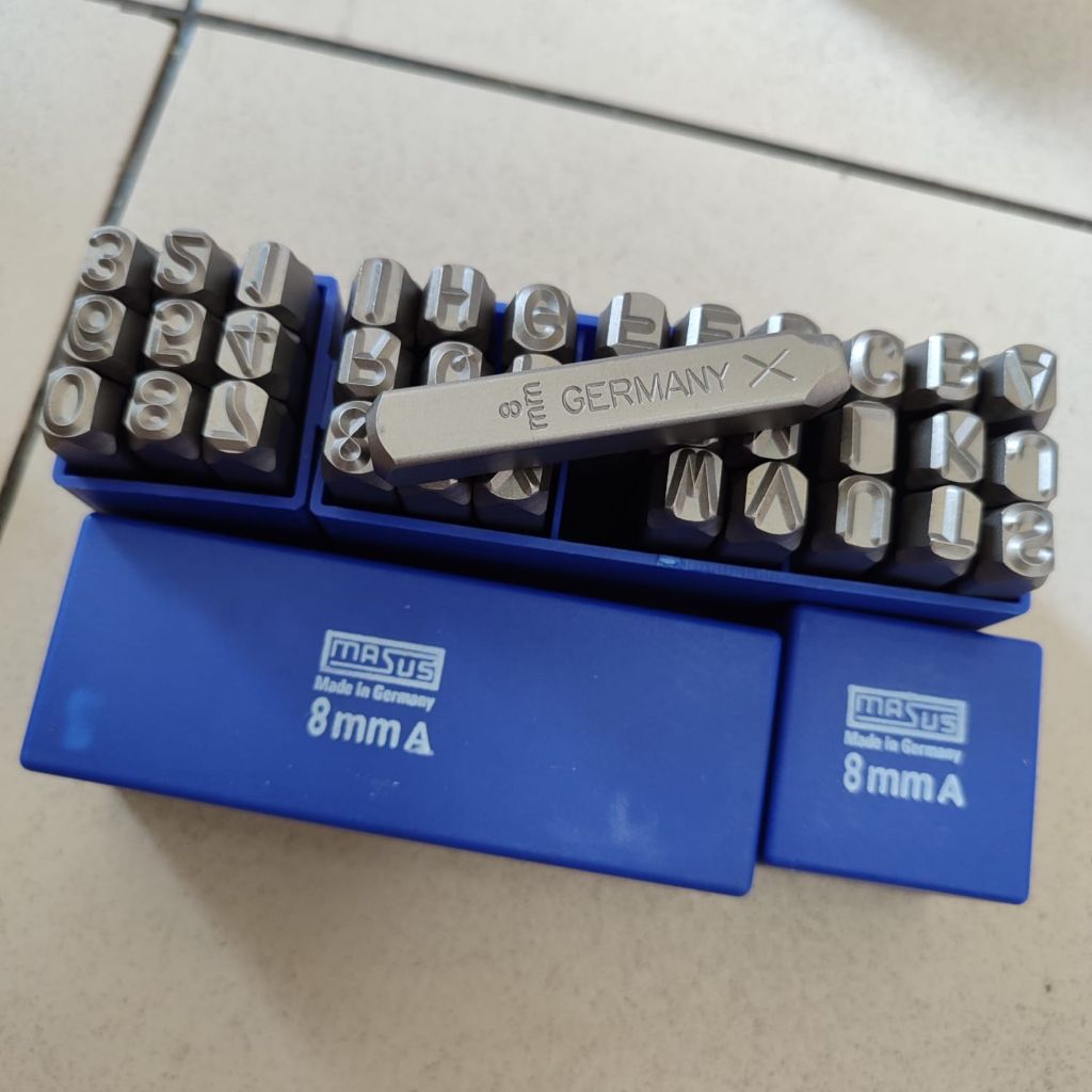 huruf ketok & angka ketok 8mm Masus Germany
