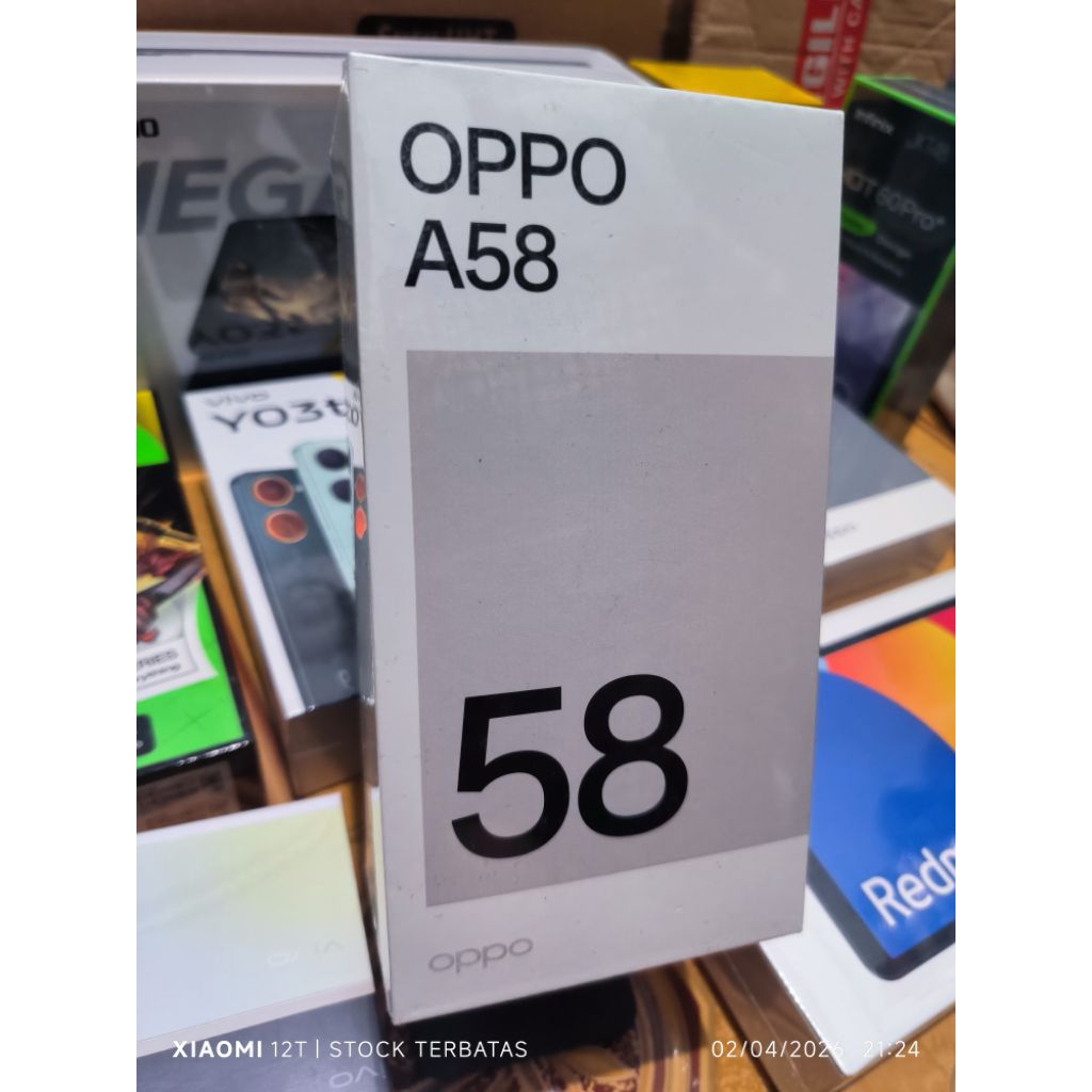 OPPO A58 NFC GREEN. RAM 8GB ROM 128GB. BNIB/BARU/SEGEL BUKAN REPACK. GARANSI RESMI OPPO 1 TAHUN