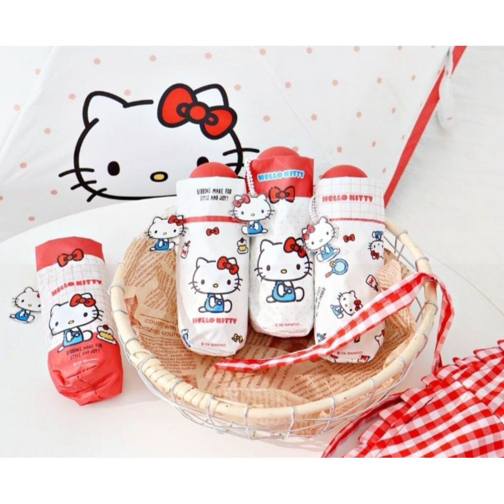 Payung lipat mini gantungan hk sanrio ori uk 20x5, D88x56