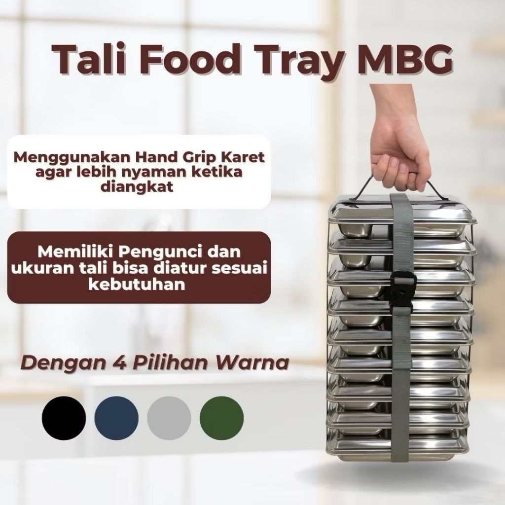 Tali MBG pengikat omprengan mbg 10 tray food mbg tali MBG buat omprengan stainless MBG