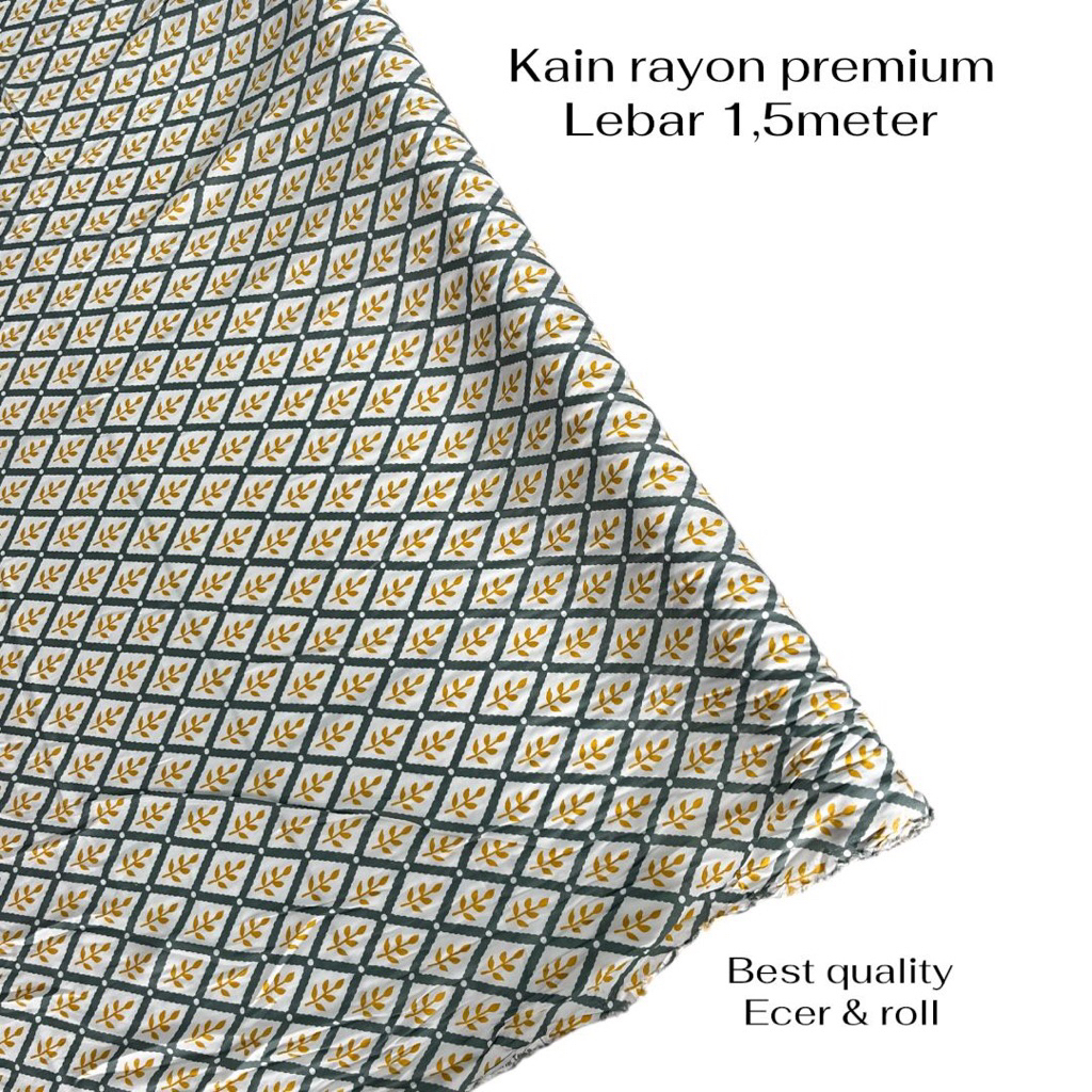 kain katun rayon viscose premium motif bunga 1 roll terbaru