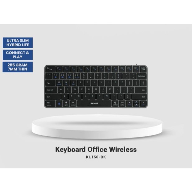 Rexus KL150 / KL-150 Keyboard Office Wireless Low-Profile - Layout Ultra slim Design