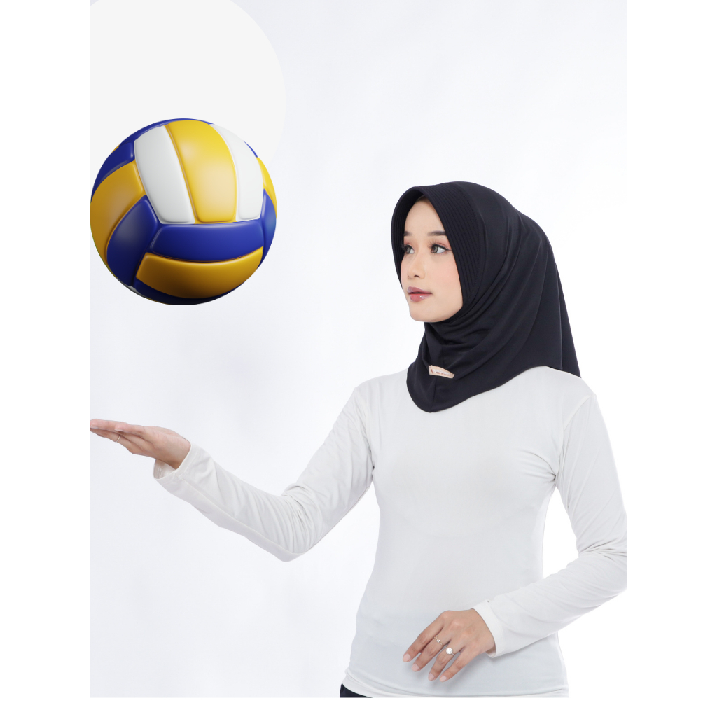 Hijab Sport Premium Hijab Voli Size Pendek Kerudung Voli Premium Bahan Jersey Untuk Olahraga