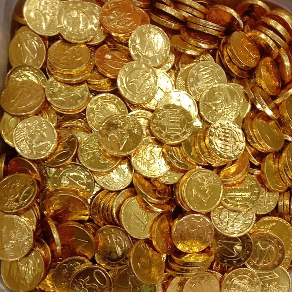 500 gr coklat coin dolar / coklat koin emas