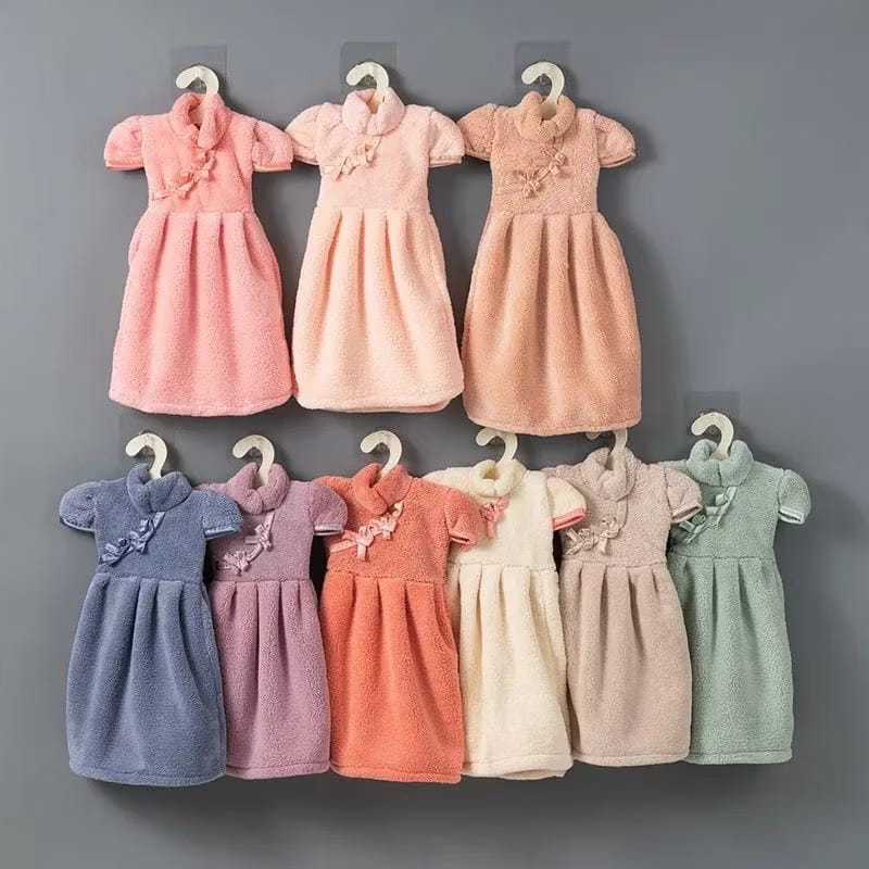 KAIN LAP TANGAN GANTUNG MENYERAP AIR/LAP TANGAN MODEL BAJU GAUN/SERBET GAUN KOREA HANDUK GANTUNG DAP