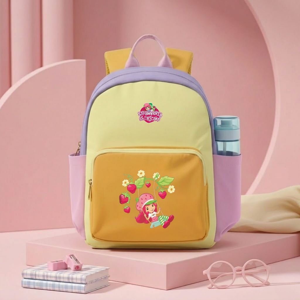 Catenzo - Tas Sekolah Anak Perempuan Casual Kasual Ransel Kantong Ori Original Produk Lokal Tas Anti