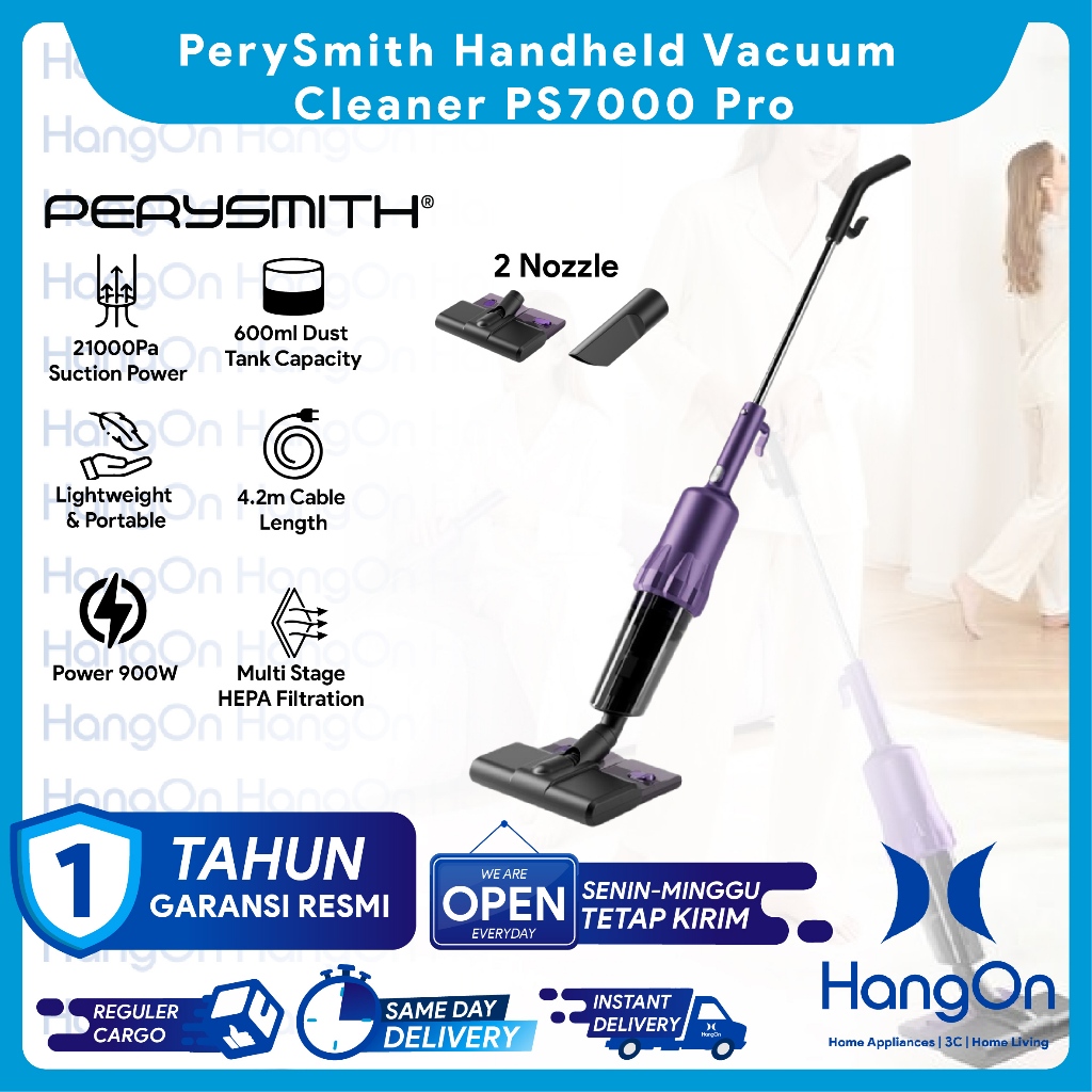 PerySmith PS7000PRO 21K PA 4 In 1 Handheld Vacuum Cleaner Home Penyedot Debu PS 7000 Pro Portable Co