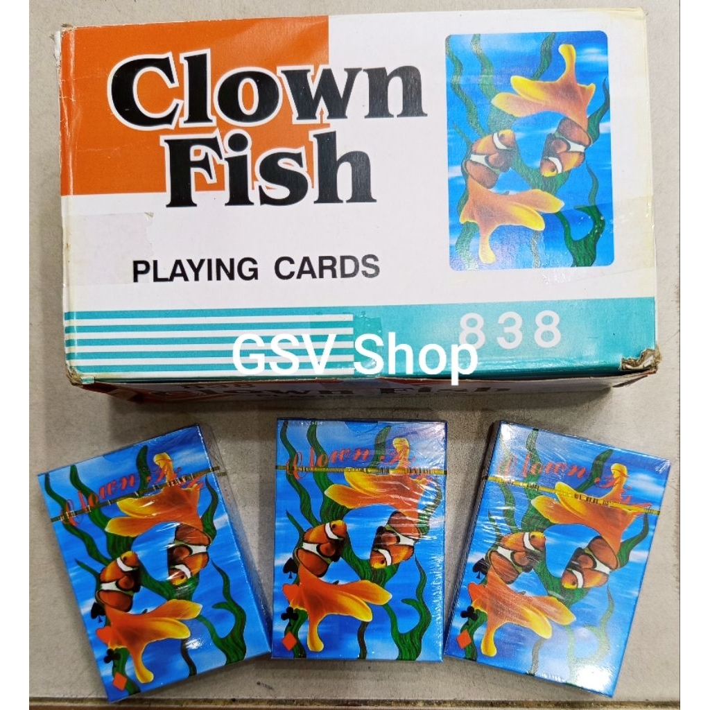 (1box=12set) Kartu Remi Clown Fish