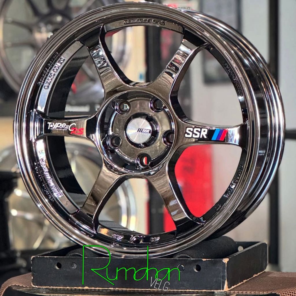 velg ssr type c BLACK CHROME r17 lebar 8 pcd 5x114,3 et 40 velg mobil ring 17 pnp mobil Innova rebor