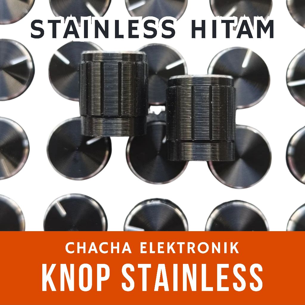 Knop Potensio Stainless Hitam