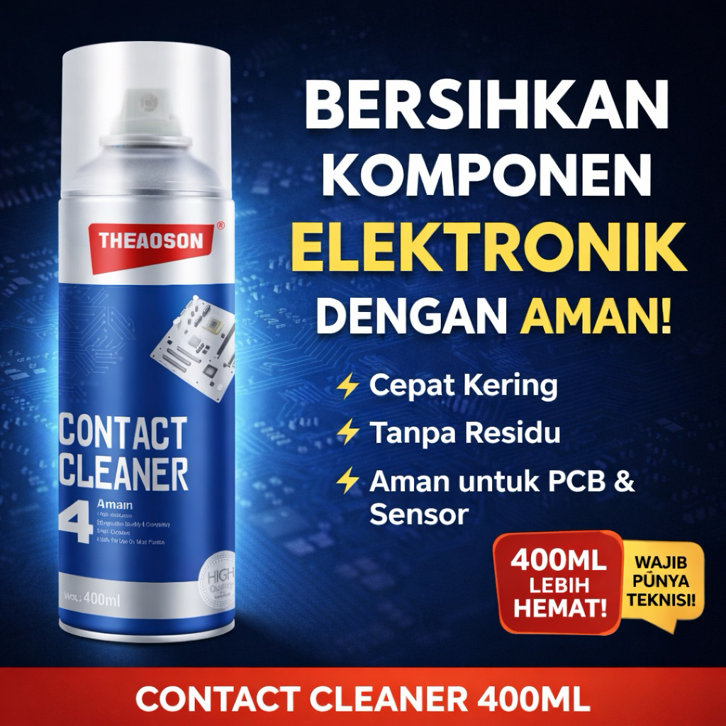 Contact cleaner elektronik semprot pembersih laptop pcb potensio komponen & mainboard karat elektron