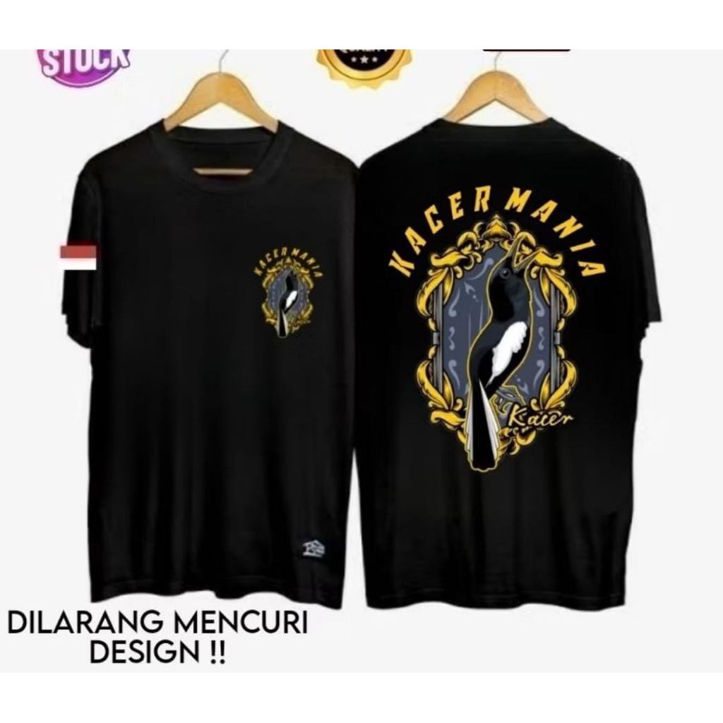 KAOS KACER KACER MANIA MOTIF KUNING ABU