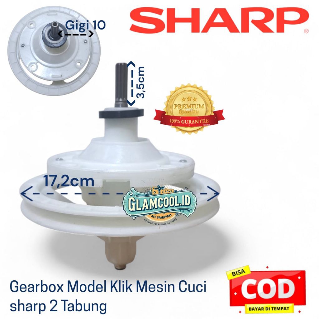 GEARBOX MESIN CUCI SHARP AQUAMAGIC 2 TABUNG
