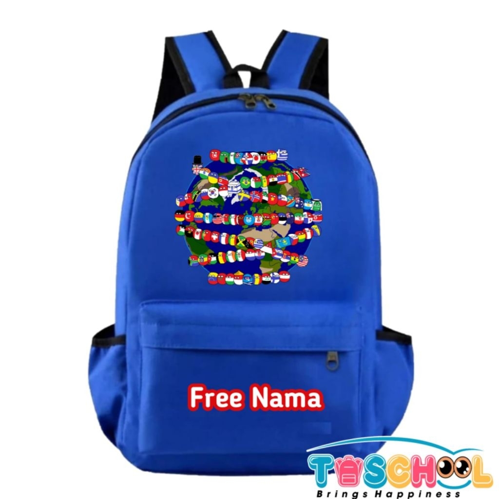 TAS RANSEL ANAK COUNTRY BALL COUNTRY HUMAN FREE NAMA