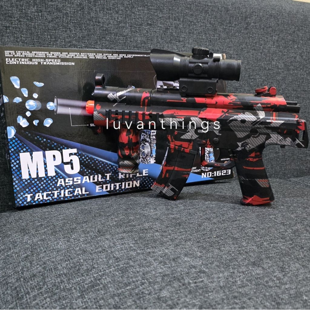 Luvanthings Mainan Anak WGB Gel Blaster Toy MP 5 Top Feed AssaultRifle Kids Version Electric High Sp