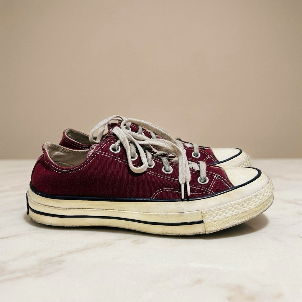 Converse Chuck Taylor Low 70s Burgundy Preloved Original