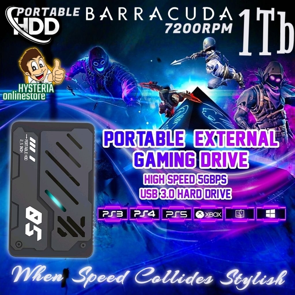 Hardisk Eksternal 1Tb 7200RPM | HDD Harddisk External Portablen 1Tb 7200RPM +Casing USB3.0 For PS3 P