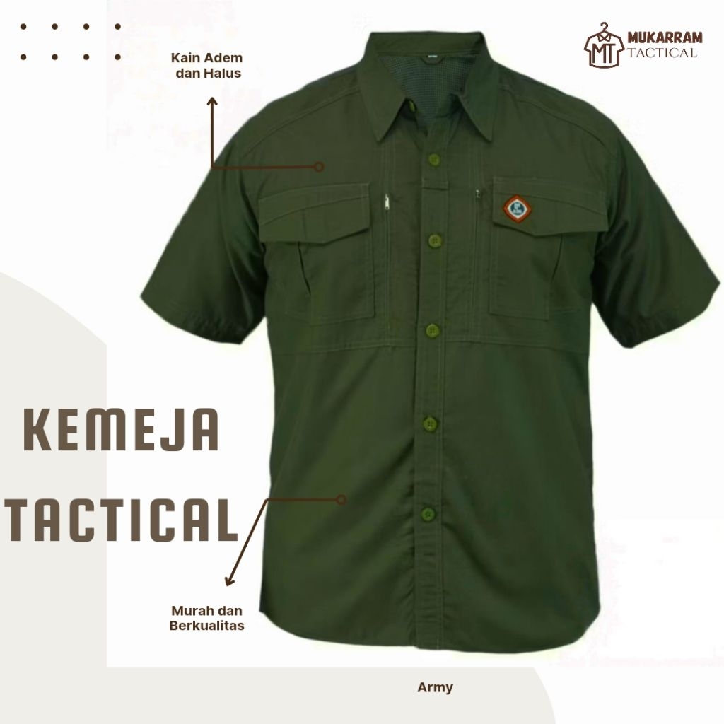 Kemeja tactical m-tac lengan pendek