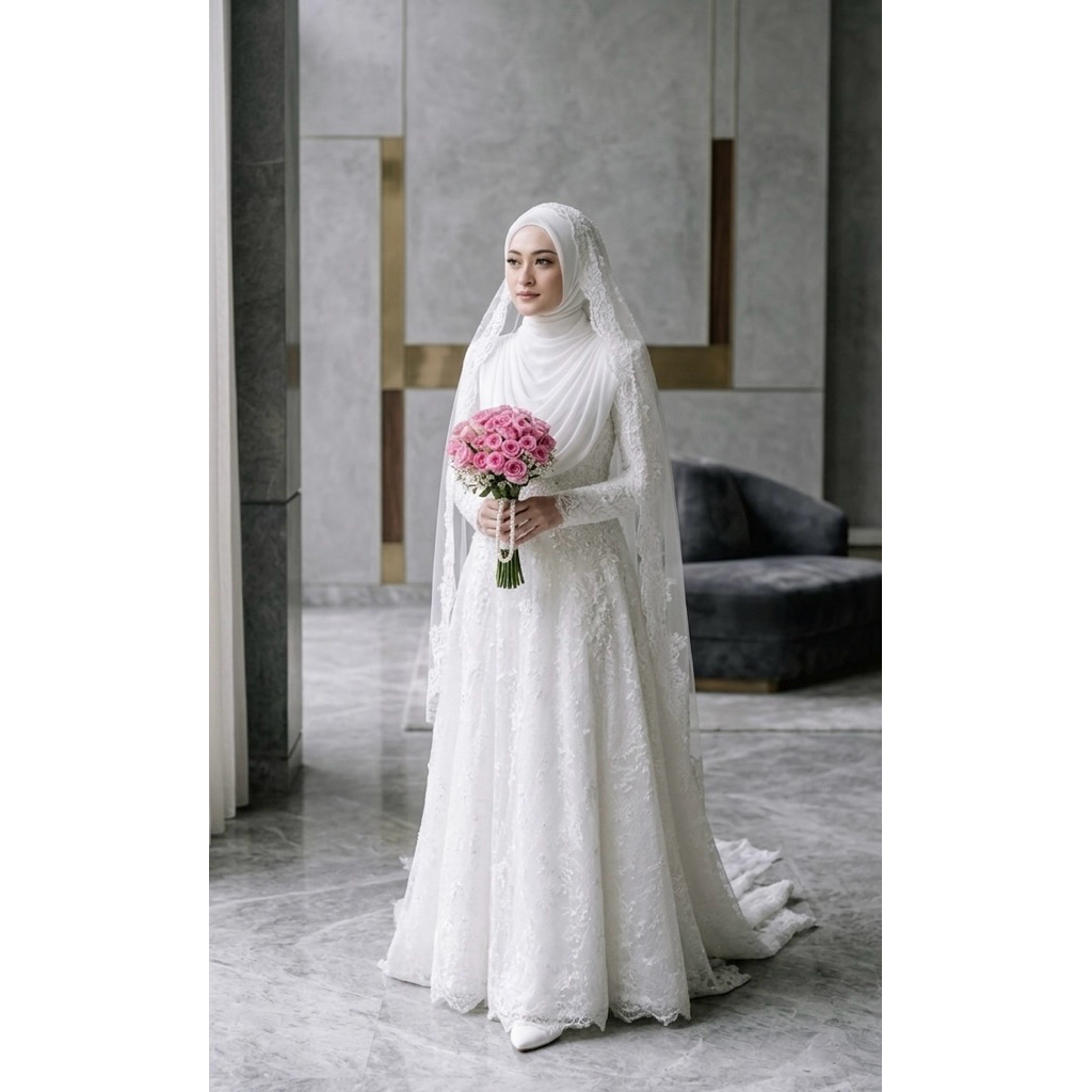 gaun pengantin syari gaun walimah gaun akad gaun malaysia gaun melayu wedding dress