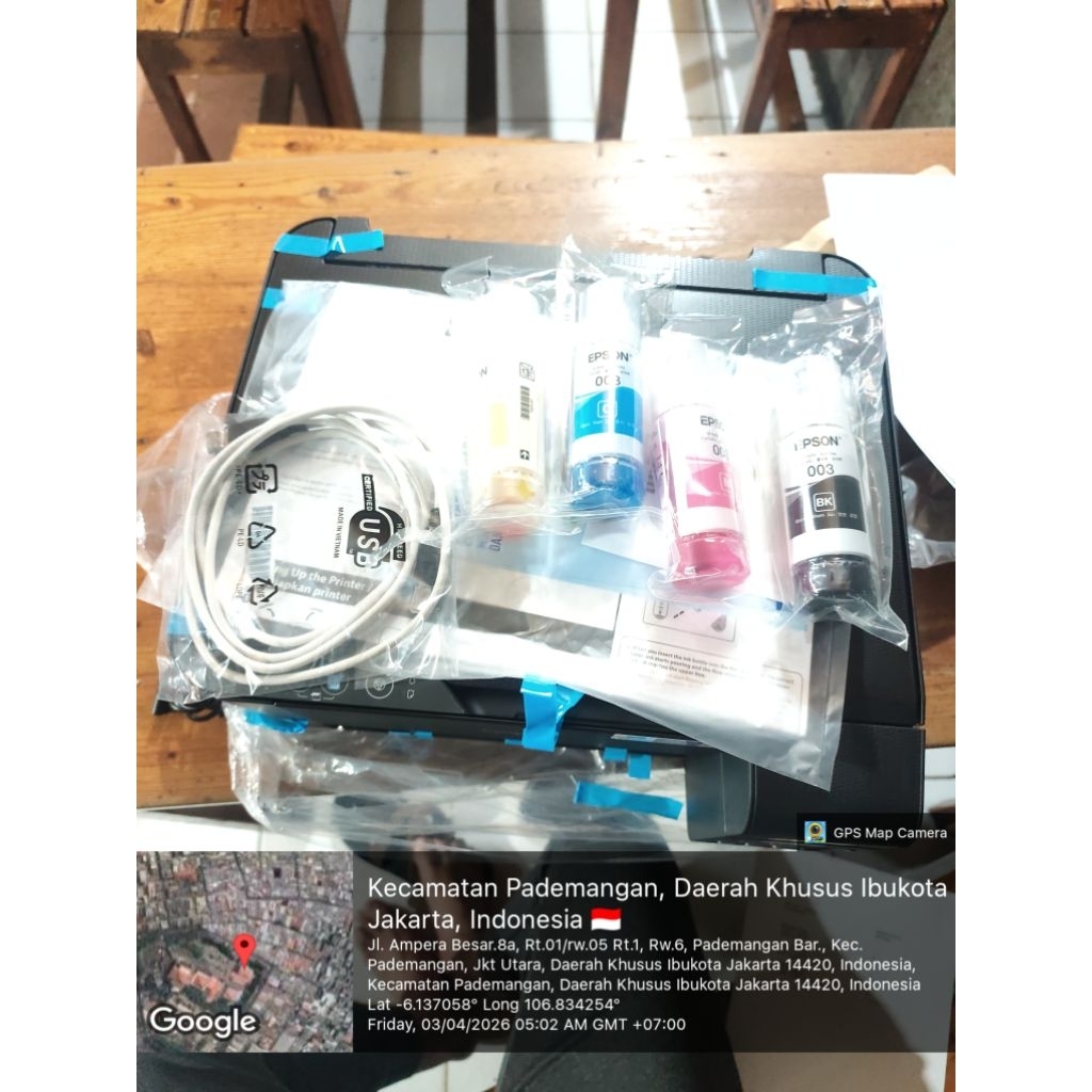 barang baru garansi 2 2027 epson L3210 printer scanner baru dituang tinta