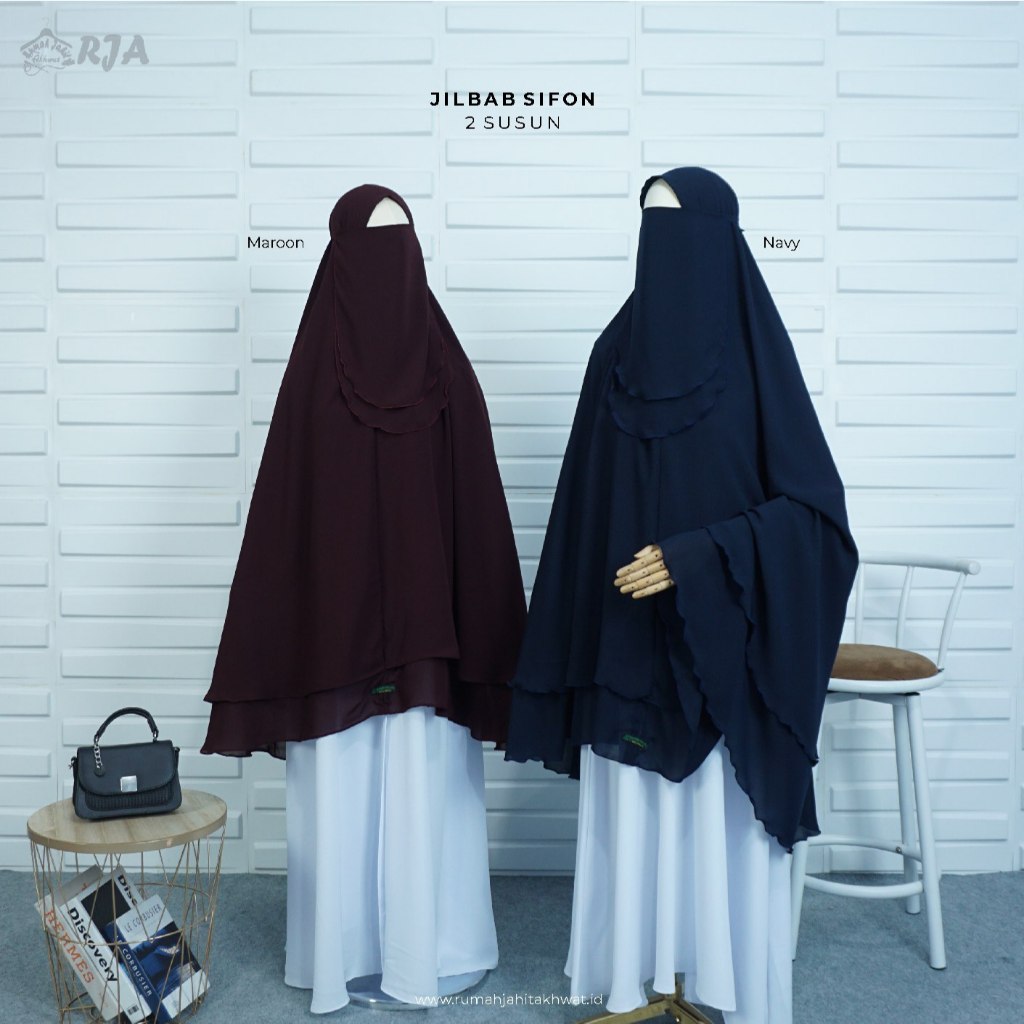 RJA Jilbab Sifon 2 Susun Jilbab Non Pet Bahan Sifon Lembut dan Halus