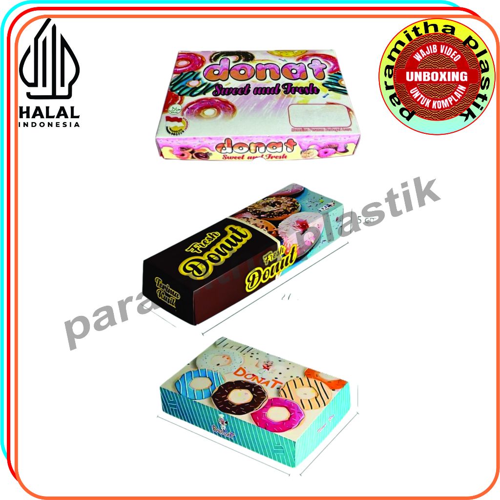 Dus Donat / Kotak Donat / Dus Young Premium / Tempat Kue / Donat 1 Pack 20 Pcs (DDTMNP21-13.5, DDTF2
