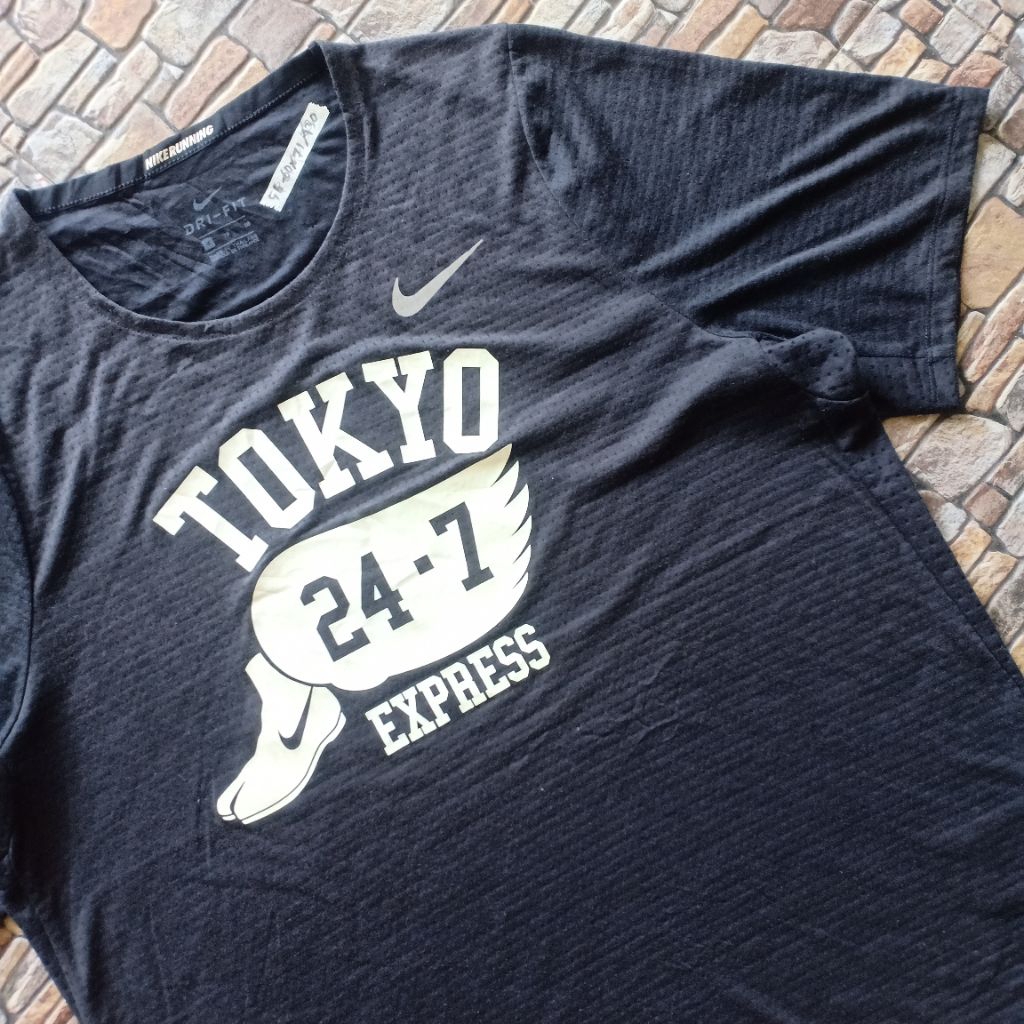 Kaos Nike tee big logo original pl, Nike Tshirt big swoosh logo