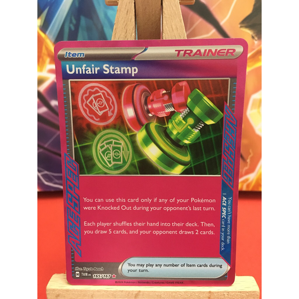 Unfair Stamp ACE Trainer TCG Pokemon Original English