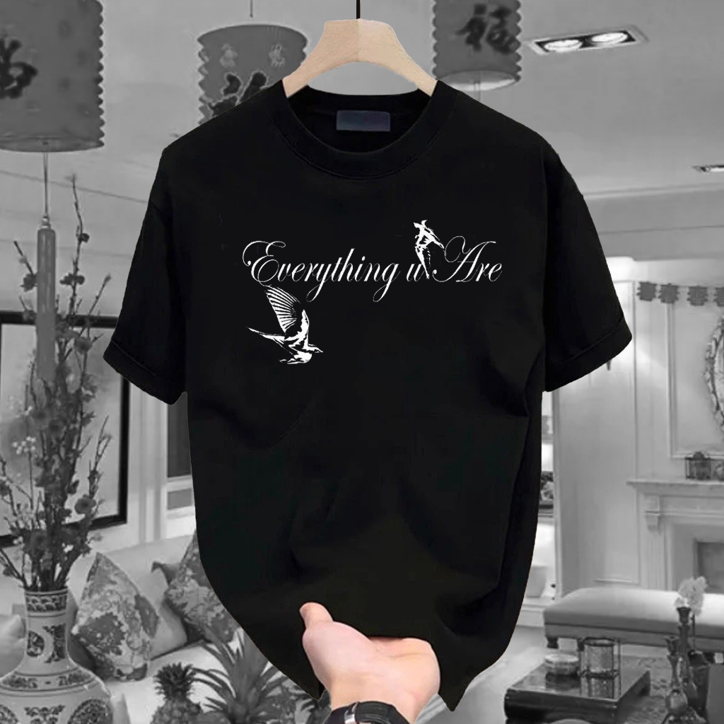 Kaos Hindia Everything u Are Hitam Putih Biru | Baju Band Hindia