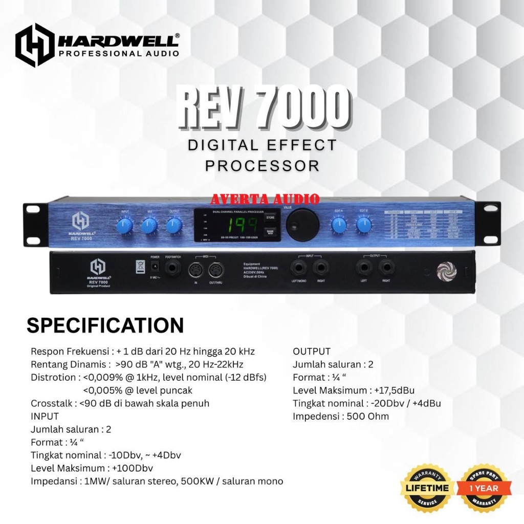 Hardwell REV 7000 Original Efek Vocal Digital