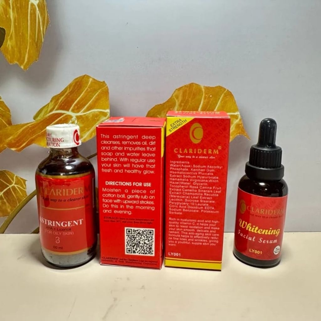 PAKET TONER CLARIDERM ORI DAN SERUM CLARIDERM