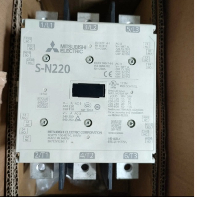 Kontaktor Mitsubishi S-N220 220V 3Phase SN220