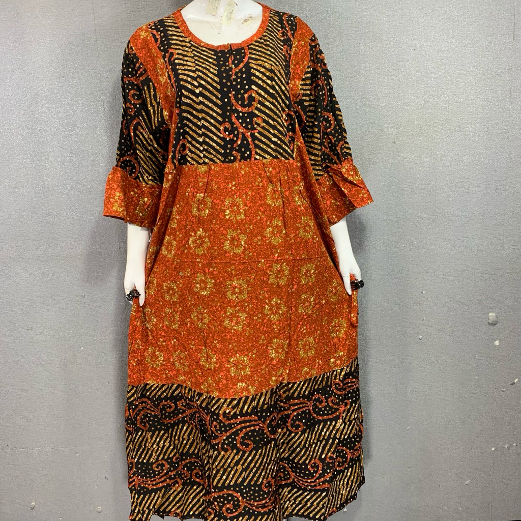 BunnyNightie - 1. Sekdress Klok Klok Pekalongan Batik Cap Tebal Marina | BATIK MARINA EXCLUSIVE | BA