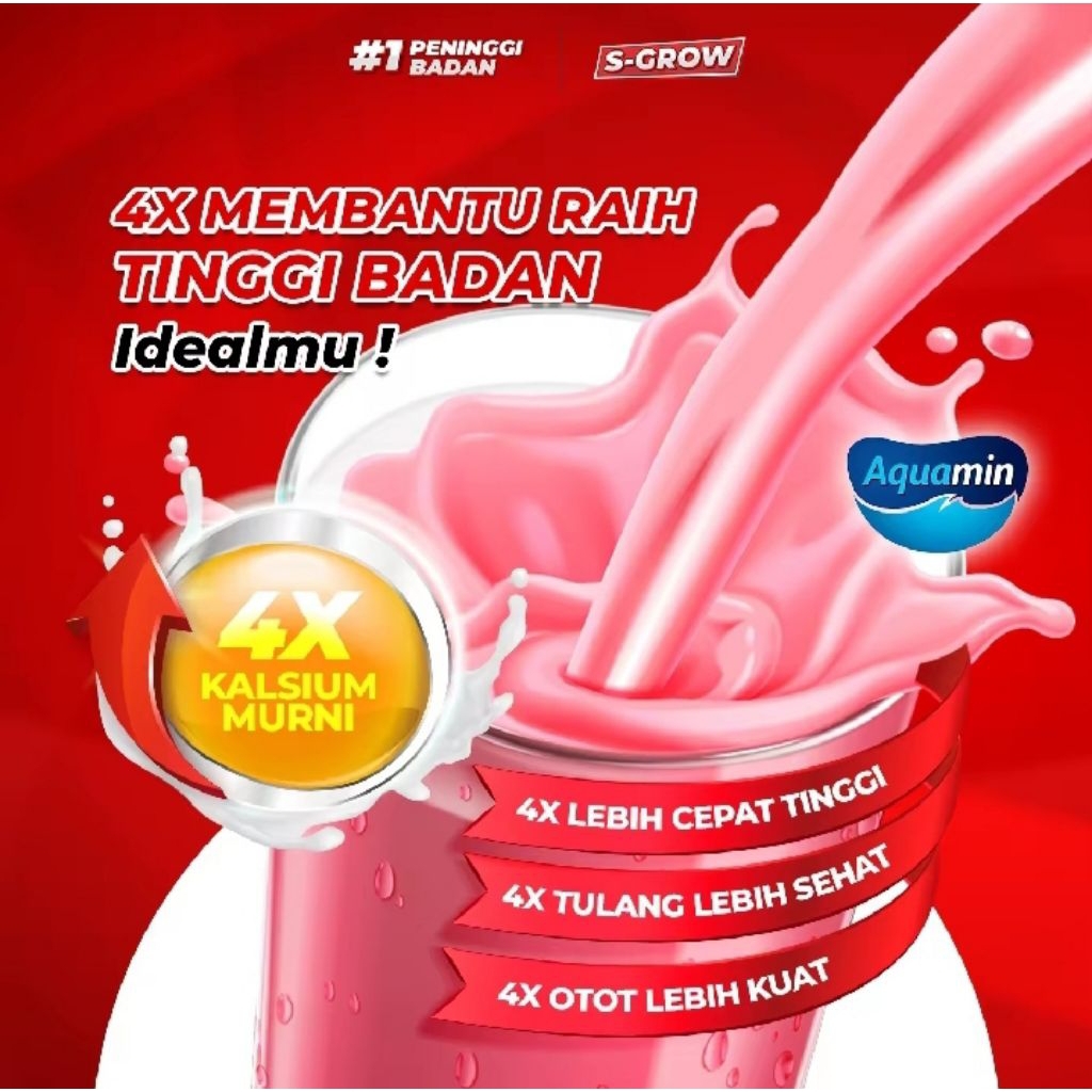 S-GROW 1 BOX – Susu Peninggi Badan Remaja & Dewasa Terbaik