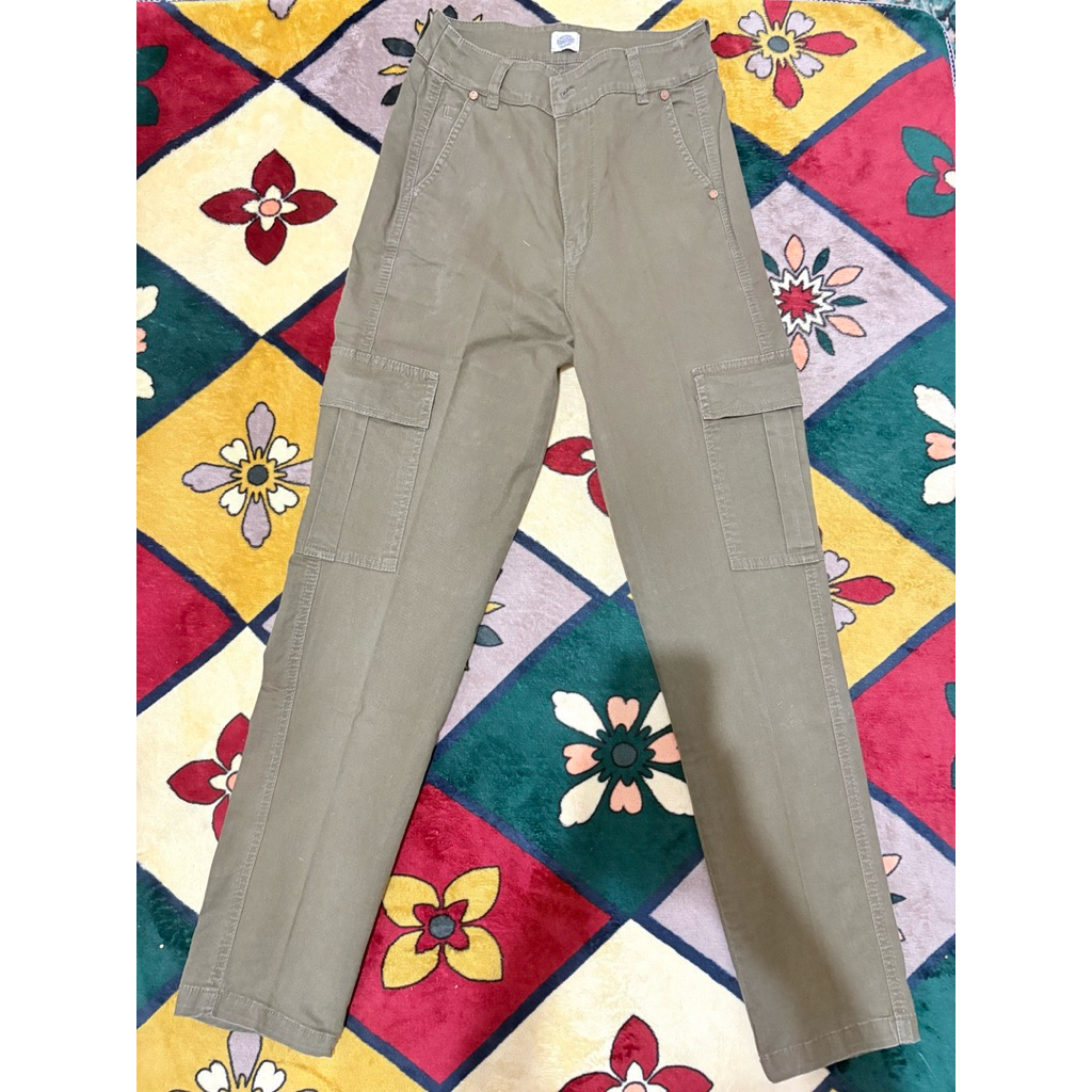 hardware celana cargo semi jeans hijau army